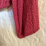 American Eagle Outfitters Red Polka Dot bell sleeve Tie-Front Crop Blouse Medium Photo 3