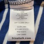 Trina Turk Blue White Striped Casual Beach Sun Dress Summer Spring Size 8 Photo 10