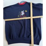 Vintage MC Sportswear Christmas Kitten Crew Neck Sweatshirt Women's Size L Blue Size L Photo 5