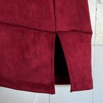 Nsr NWT Merlot Red Faux Suede Joanna One Shoulder Mini Dress M Photo 5