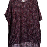 LuLaRoe  T Shirt Size Small High Low Short Sleeve Striped Stretch Teacher Photo 0