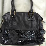 BCBG MAX AZRIA Patent Leather‎ Quilted Purse Black Photo 1