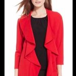 Calvin Klein NWT♥️  Chic Sexy Red Tailored Red Open-Front Lined 3/4 Sleeve Jacket Photo 2