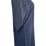 Stella McCartney  Silk Crepe De Chine High Neck Split Sleeve Dress Navy 38 US 8 Photo 2