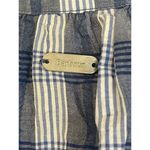 Barbour Renfew Cotton V-neck Top Bluebell Blue and White Check Size 12 NWT Photo 3
