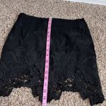 Kendall + Kylie women’s medium black embroidered mini skirt Photo 6