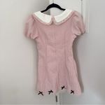 Women Korean Kawaii Coquette Aesthetic Pink Peter Pan Collar Lolita ribbon Dress Size M Photo 1