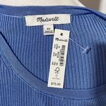 Madewell New Micro Rib Fitted Sweater Short Sleeve Tee NQ337 Celeste Blue XS Photo 14