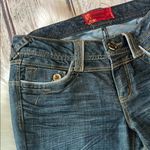 Fragile Dark Blue Straight Leg Jeans with Classic Denim Construction Photo 1