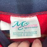 Vintage Embroidered Cat Lady Love My Cat Double Collar Red Blue Sweatshirt Large Photo 2