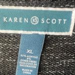 Karen Scott  Metallic Black Christmas Sweater with Sparkle size XL Photo 3