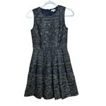 Shoshanna  Bridgette Jacquard Cocktail Dress Womens 0 Multicolor Metallic Photo 1