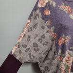 Oddi floral leopard dolman knit top size small/medium Photo 2