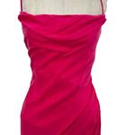 Lovers + Friends Lovers and‎ Friends Noah Wrap Dress Slip Sleeveless Satin Hot Pink Size Small Photo 3