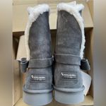 Koolaburra by Ugg  Short Grey Bow ARLENA SHORT Faux Fur-lined Lightweight Photo 1