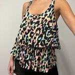 Urban Outfitters / Silence + Noise Leopard Print Ruffle Top Photo 1