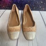 Anne Klein Caroleen Cork Ballet Slip On Shoes Block Low Heel Women Sz 6.5 Silver Photo 1