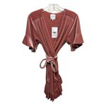 MISA Los Angeles NWT  Desma Crushed Velvet Wrap Dress Pink Medium Photo 8