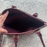 Apt. 9  Alligator Texture Dome Satchel Red Photo 5