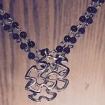 Puzzle Piece Black Rosary Chain Necklace Photo 5