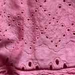 ZARA  Collection Eyelet Teired Pink Babydoll Blouse Y2k Coquette Preppy Beach L Photo 7