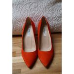 LK Bennett  Floret Suede Pointed Toe Court Heels Pumps Orange EU 36.5 US 6 Photo 1