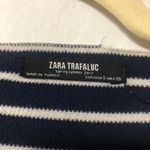 ZARA TRAFALUC Striped Sweater Raw Hem Comfy S Photo 4