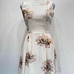 Cream with Pale Rose Pink Flowers Flowy Sleeveless ModCloth Dress by Yellow Star Photo 1