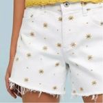 Anthropologie Pilcro and the letterpress starburst embroidered denim shorts Photo 0