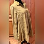 Free People  Cotton Poplin Button Front Mini Shirt Dress in Chartreuse Size Small Photo 2