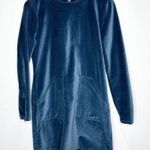 Frye  Melissa Blue Velvet Suede Mini Shift Dress NWT in Small Photo 0