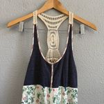 Free People  Heartland Dress Size 2 Crochet Back‎ Linen Blend Floral Photo 1
