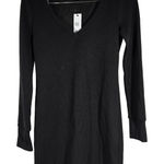 BB Dakota Steve Madden Black Ribbed V Neck Long‎ Sleeve Mini Dress Size M Size M Photo 0