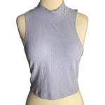 Aeropostale  Ribbed Mock Neck Lavender Crop Tank Top Size L Photo 0