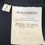 Reformation Matin Midi Dress Navy Blue Photo 7