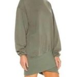 Young Fabulous and Broke YFB Turtleneck Sweatshirt Dress Cotton Blend Mini Army Green Size M NWT$198.00 Photo 4