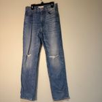SLVRLAKE Stella Ripped High Rise Straight Leg Premium Denim Jeans Size 26 Blue Photo 1