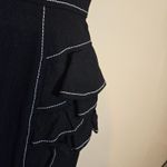 Bebe Size 4 Hour Glass Little Black Dress Stretchy Frill Cocktail Party Dress Photo 4