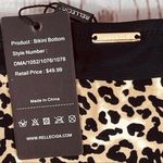 Relleciga  Medium Swim Bikini Bottoms Leopard Print High-Cut Stretch Multi New Photo 2