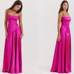 House Of CB  'Anabella' Fuchsia Lace Up Maxi Dress NWOT size XS A-C‎ Photo 1