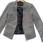 Topshop  Textured Open Front Tweed Blazer Black/White Size 4 Photo 1