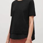 COS  A-line Silk Panel Top Black 100% Silk Size Small Photo 0