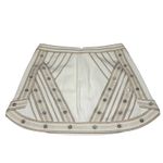 BCBGMAXAZRIA  Cream Gold Kanya Bordado‎ Embellished Mini Skirt S Small Mirror Photo 3