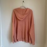 Aerie Cozy Up Waffle Hooded Peach Sweater Photo 3
