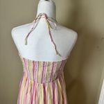 Old Navy  Cotton Gauze Halter Style Striped Sundress Maxi Dress Size Medium Photo 5