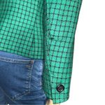 Guy Laroche Paris Vintage Womens Size S Green Black Plaid Double Breasted Jacket Photo 11