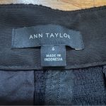 Ann Taylor Black Floral Embroidered White Leg Crops Size 2 Photo 1