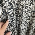 Club Monaco  Silk Dress 4 Black White Whimsical Floral Fairy‎ Boho Cottagecore Photo 5
