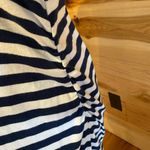 Liz Lange  Maternity navy blue‎ striped dress size Large Photo 3