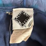 Vintage 90s Blue Floral Sleeveless Tropical Maxi Dress Size XL Sheer Scoopneck Photo 7